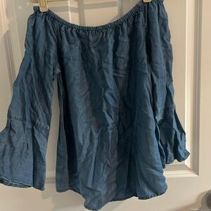 Off the shoulder denim top